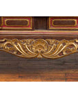 Dutch Colonial Early 20th Century Bonnet Top Gilded Cabinet with Glass Doors-10. Asian & Chinese Furniture, Art, Antiques, Vintage Home Décor for sale at FEA Home