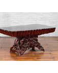 Chinese Late 20th Century Hand Carved Lacquered Azalea Wood Root Coffee Table-2. Asian & Chinese Furniture, Art, Antiques, Vintage Home Décor for sale at FEA Home