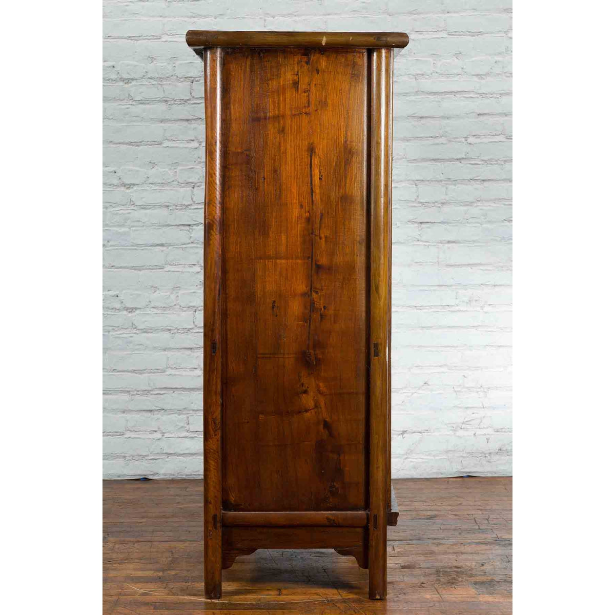 19th Century Chinese Qing Dynasty Period Wooden Cabinet with Bronze Medallion-7. Asian &amp; Chinese Furniture, Art, Antiques, Vintage Home Décor for sale at FEA Home