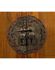 19th Century Chinese Qing Dynasty Period Wooden Cabinet with Bronze Medallion-11. Asian & Chinese Furniture, Art, Antiques, Vintage Home Décor for sale at FEA Home