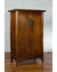 19th Century Chinese Qing Dynasty Period Wooden Cabinet with Bronze Medallion-3. Asian & Chinese Furniture, Art, Antiques, Vintage Home Décor for sale at FEA Home