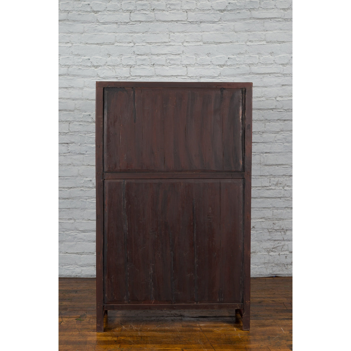 Mid-19th Century Chinese Qing Red Lacquer Cabinet with Multiple Carved Doors-10. Asian &amp; Chinese Furniture, Art, Antiques, Vintage Home Décor for sale at FEA Home