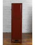 Mid-19th Century Chinese Qing Red Lacquer Cabinet with Multiple Carved Doors-11. Asian & Chinese Furniture, Art, Antiques, Vintage Home Décor for sale at FEA Home