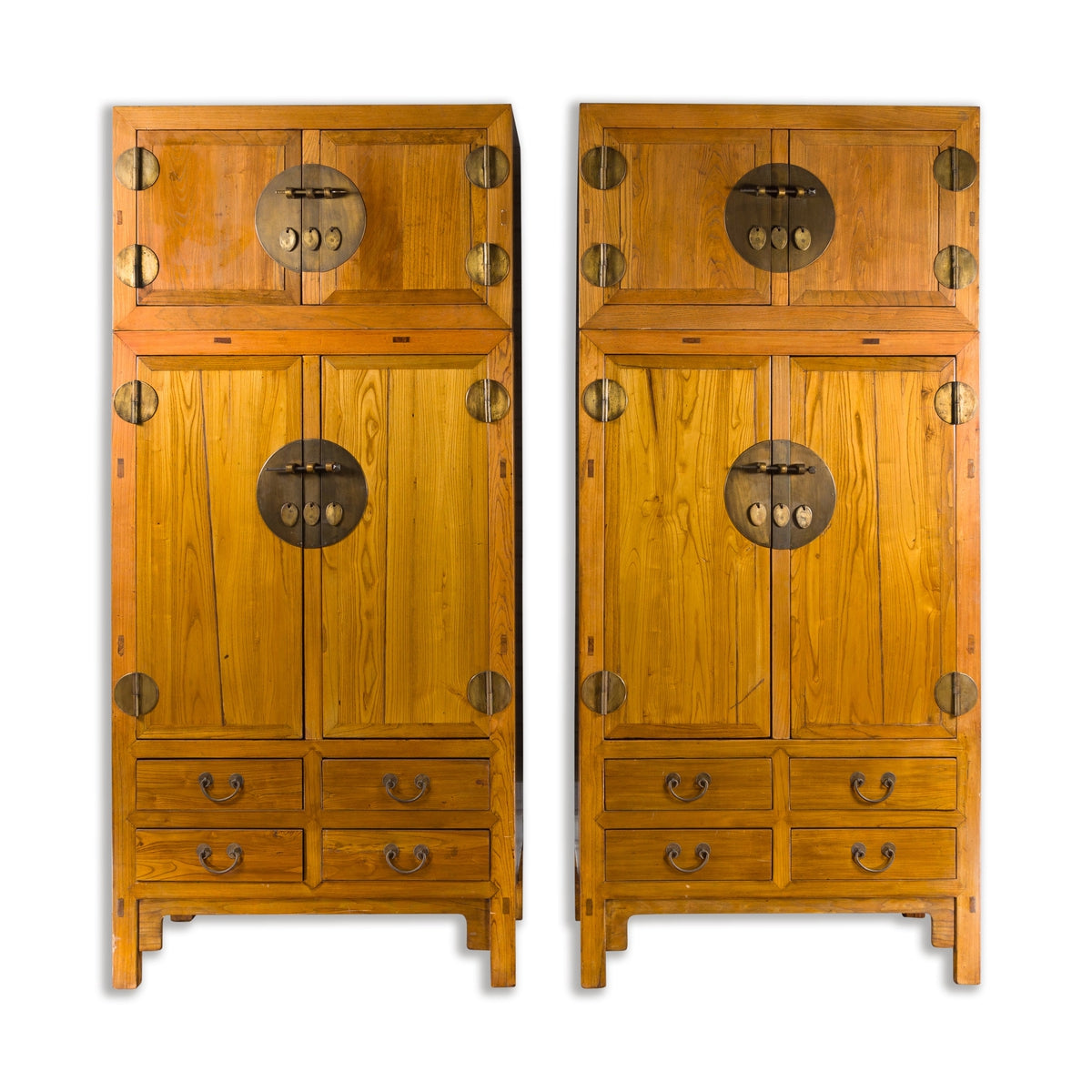 Antique Japanese Tansu Cabinets - a Pair