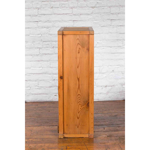 Japanese Early 20th Century Taishō Kiri Wood Kitchen Cabinet with Sliding Doors