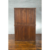 Japanese Meiji Period Kanto Style Kiri Wood Kitchen Cabinet with Sliding Doors