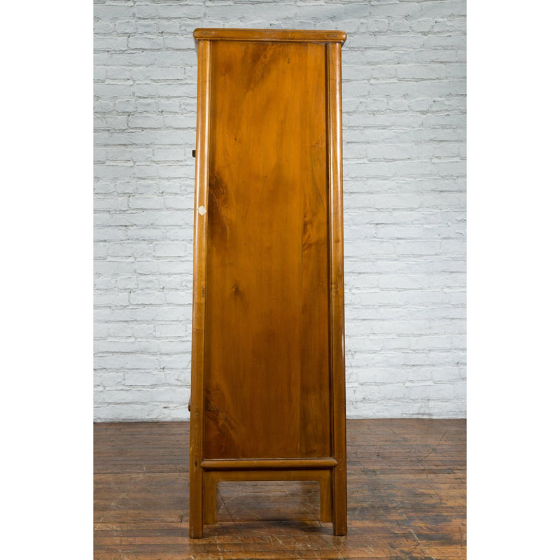 Chinese Qing Dynasty 19th Century Elmwood Noodle Cabinet with Hidden Drawers-14. Asian & Chinese Furniture, Art, Antiques, Vintage Home Décor for sale at FEA Home