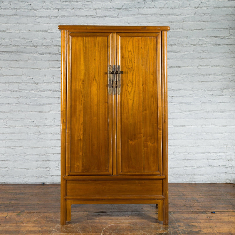 Chinese Qing Dynasty 19th Century Elmwood Noodle Cabinet with Hidden Drawers - Antique Chinese and Vintage Asian Furniture for Sale at FEA Home