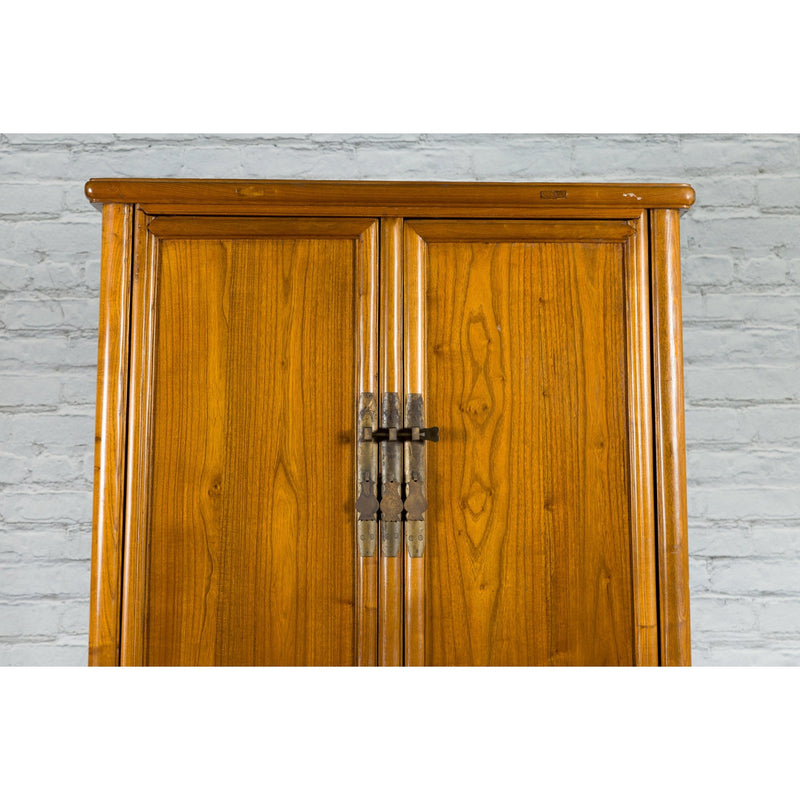 Chinese Qing Dynasty 19th Century Elmwood Noodle Cabinet with Hidden Drawers-6. Asian & Chinese Furniture, Art, Antiques, Vintage Home Décor for sale at FEA Home