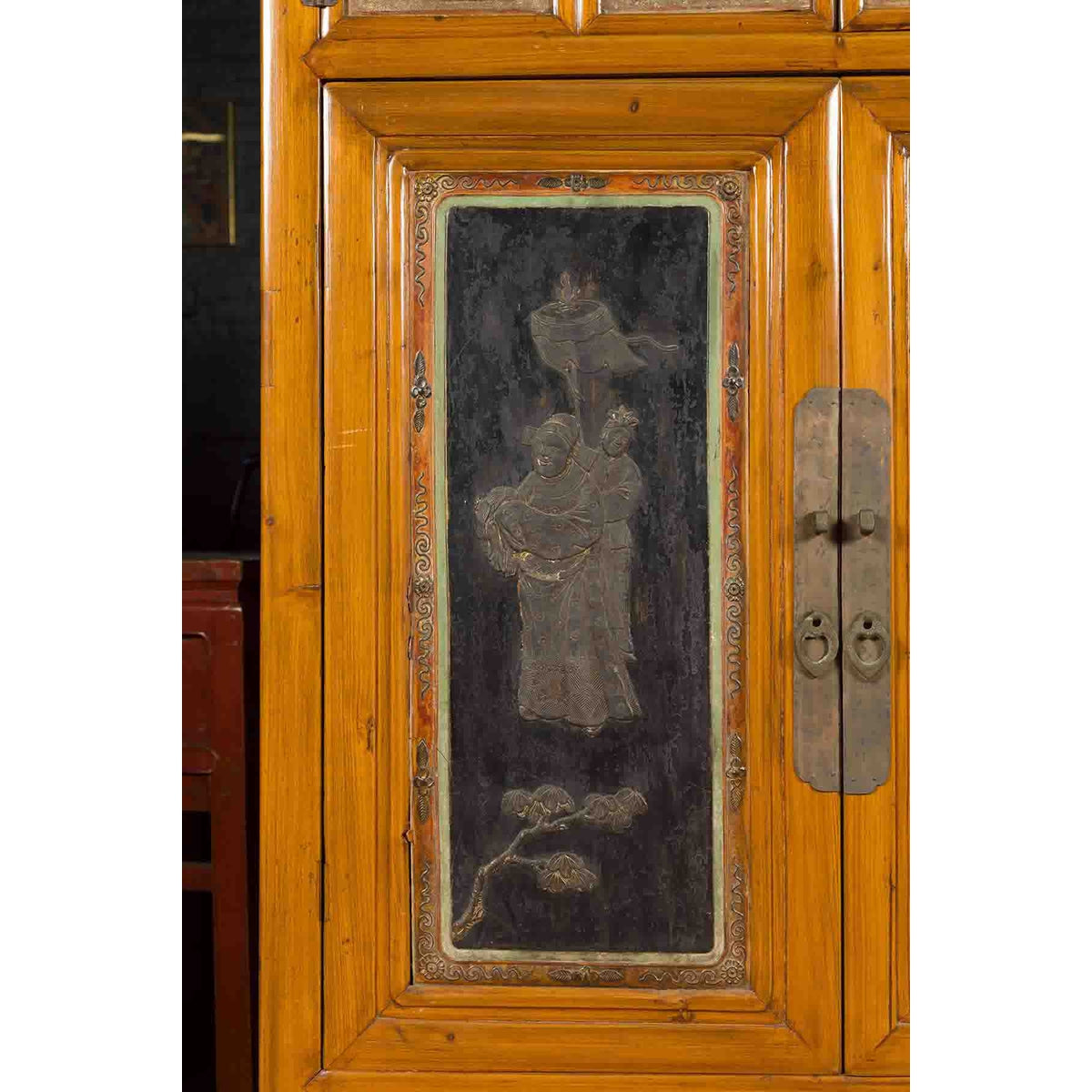 Chinese Qing Dynasty 19th Century Cabinet with Guanyin and Ceremonial Ancestors-4. Asian &amp; Chinese Furniture, Art, Antiques, Vintage Home Décor for sale at FEA Home