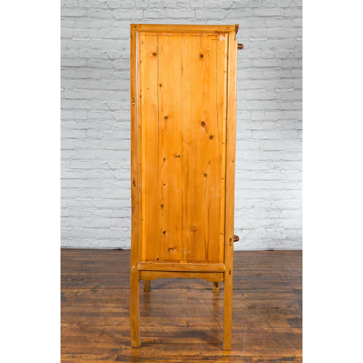 Chinese Qing Dynasty Ningbo Cypress and Rosewood Cabinet with Brass Hardware-15. Asian &amp; Chinese Furniture, Art, Antiques, Vintage Home Décor for sale at FEA Home