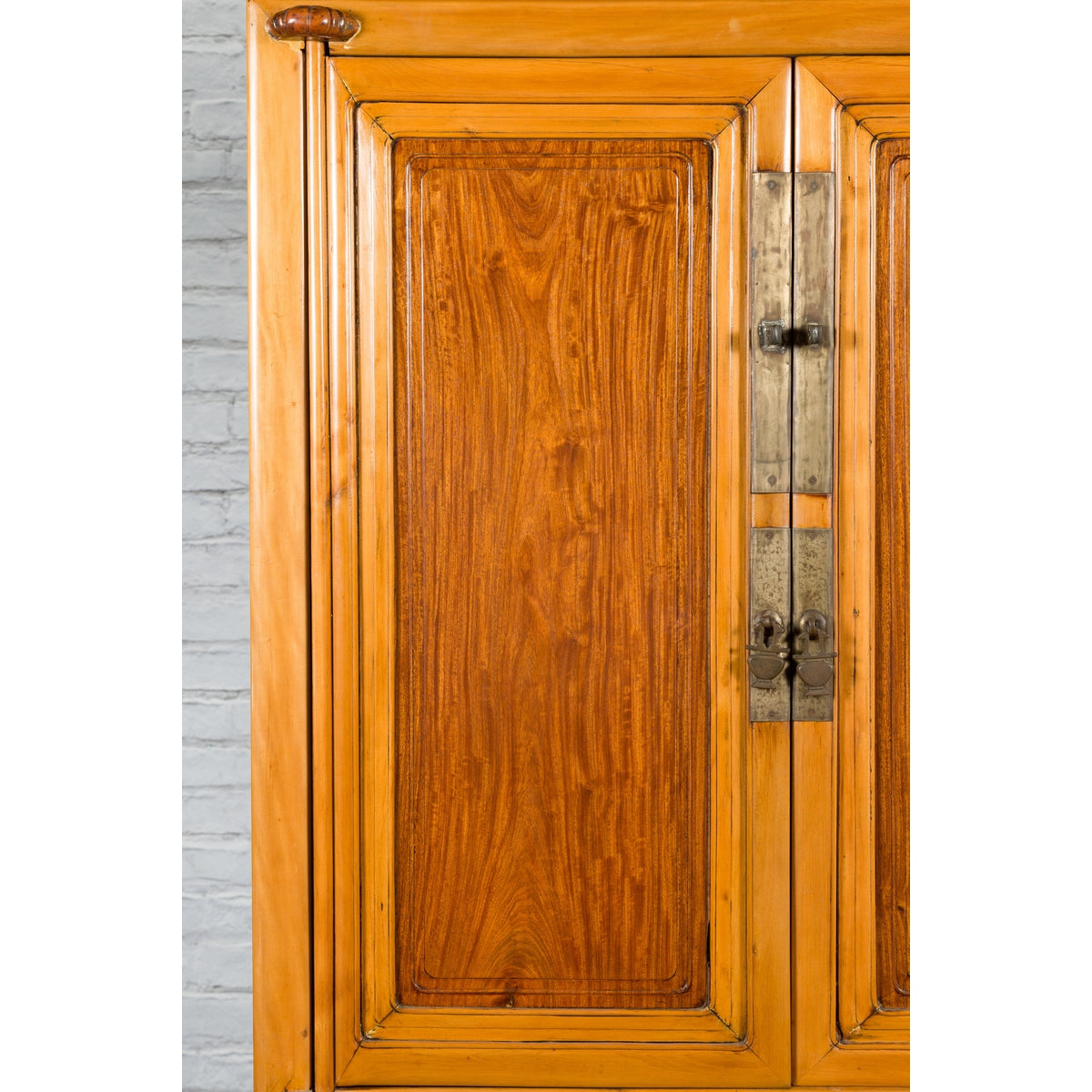 Chinese Qing Dynasty Ningbo Cypress and Rosewood Cabinet with Brass Hardware-9. Asian &amp; Chinese Furniture, Art, Antiques, Vintage Home Décor for sale at FEA Home