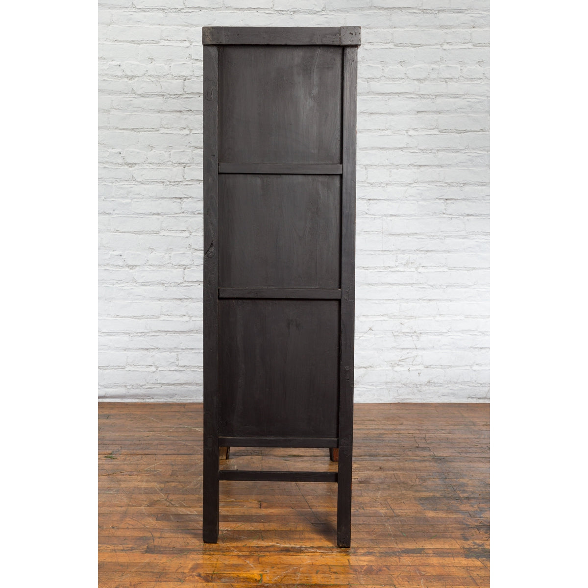 Chinese Red Lacquer Qing Dynasty Cabinet with Faint Hand-Painted Palace Scenes-12. Asian &amp; Chinese Furniture, Art, Antiques, Vintage Home Décor for sale at FEA Home