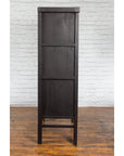Chinese Red Lacquer Qing Dynasty Cabinet with Faint Hand-Painted Palace Scenes-12. Asian & Chinese Furniture, Art, Antiques, Vintage Home Décor for sale at FEA Home