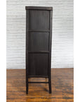 Chinese Red Lacquer Qing Dynasty Cabinet with Faint Hand-Painted Palace Scenes-14. Asian & Chinese Furniture, Art, Antiques, Vintage Home Décor for sale at FEA Home