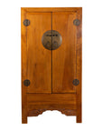 Chinese Qing Dynasty 19th Century Cabinet with Carved Apron and Bronze Hardware-1. Asian & Chinese Furniture, Art, Antiques, Vintage Home Décor for sale at FEA Home