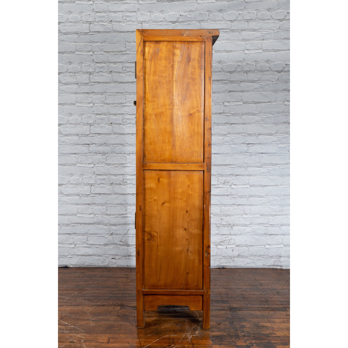 Chinese Qing Dynasty 19th Century Cabinet with Carved Apron and Bronze Hardware-14. Asian &amp; Chinese Furniture, Art, Antiques, Vintage Home Décor for sale at FEA Home