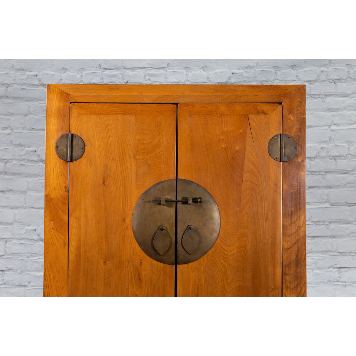 Chinese Qing Dynasty 19th Century Cabinet with Carved Apron and Bronze Hardware-5. Asian &amp; Chinese Furniture, Art, Antiques, Vintage Home Décor for sale at FEA Home