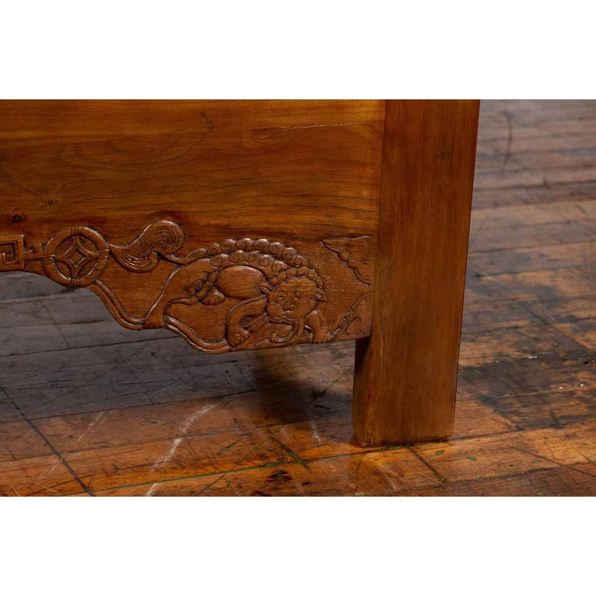 Chinese Qing Dynasty 19th Century Cabinet with Carved Apron and Bronze Hardware-9. Asian &amp; Chinese Furniture, Art, Antiques, Vintage Home Décor for sale at FEA Home