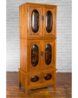 Tall Chinese 19th Century Qing Dynasty Wooden Cabinet with Chinoiserie Panels-14. Asian & Chinese Furniture, Art, Antiques, Vintage Home Décor for sale at FEA Home
