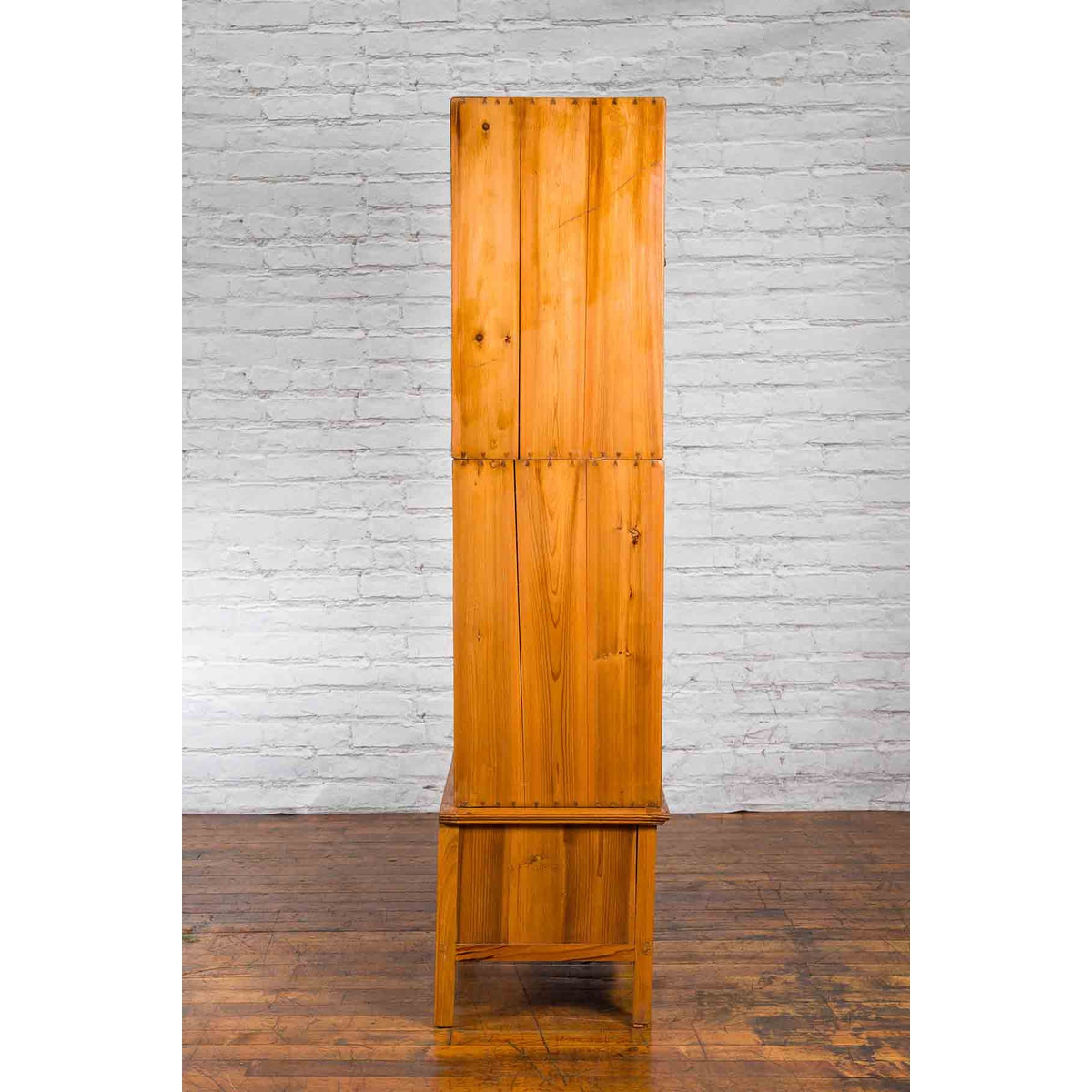 Tall Chinese 19th Century Qing Dynasty Wooden Cabinet with Chinoiserie Panels-15. Asian &amp; Chinese Furniture, Art, Antiques, Vintage Home Décor for sale at FEA Home