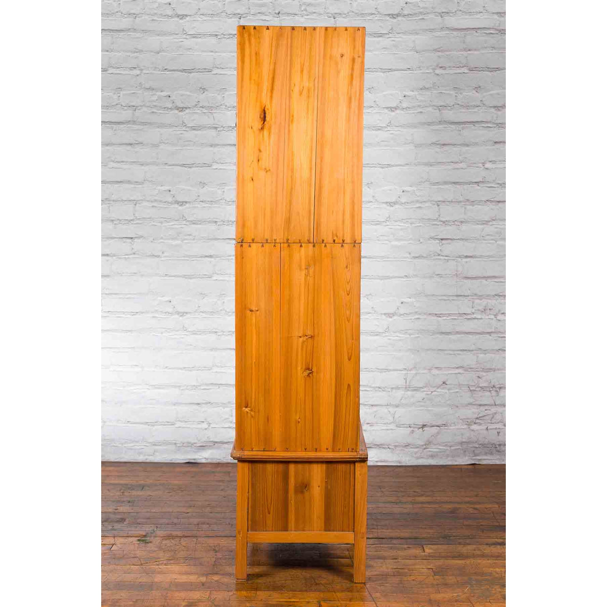 Tall Chinese 19th Century Qing Dynasty Wooden Cabinet with Chinoiserie Panels-17. Asian &amp; Chinese Furniture, Art, Antiques, Vintage Home Décor for sale at FEA Home