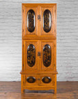 Tall Chinese 19th Century Qing Dynasty Wooden Cabinet with Chinoiserie Panels-2. Asian & Chinese Furniture, Art, Antiques, Vintage Home Décor for sale at FEA Home