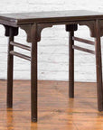 Chinese Early 20th Century Dark Lacquer Wine Console Table with Carved Apron-2. Asian & Chinese Furniture, Art, Antiques, Vintage Home Décor for sale at FEA Home