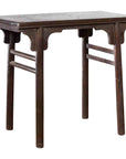Chinese Early 20th Century Dark Lacquer Wine Console Table with Carved Apron-1. Asian & Chinese Furniture, Art, Antiques, Vintage Home Décor for sale at FEA Home