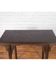 Chinese Early 20th Century Dark Lacquer Wine Console Table with Carved Apron-7. Asian & Chinese Furniture, Art, Antiques, Vintage Home Décor for sale at FEA Home