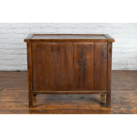 Chinese Early 20th Century Cabinet with Chinoiserie Décor, Doors and Drawers-YN2619-14. Asian & Chinese Furniture, Art, Antiques, Vintage Home Décor for sale at FEA Home