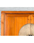 Large Chinese Qing Dynasty 19th Century Elmwood Armoire with Medallion Hardware-7. Asian & Chinese Furniture, Art, Antiques, Vintage Home Décor for sale at FEA Home