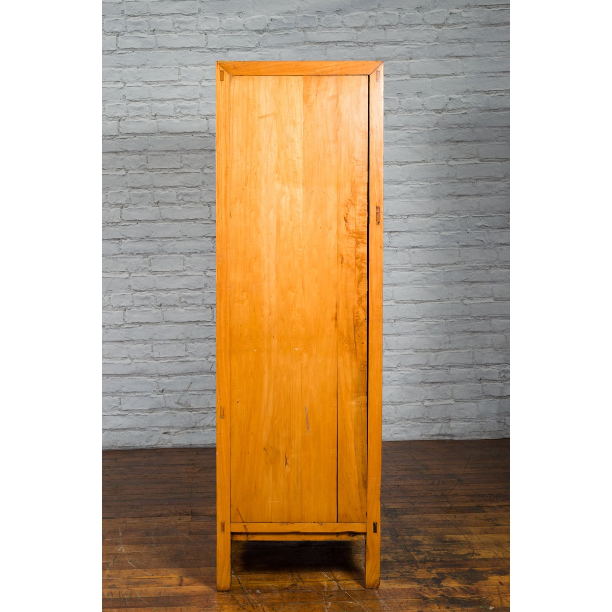 Chinese Qing Dynasty 19th Century Elmwood Cabinet with Carved Apron-13. Asian &amp; Chinese Furniture, Art, Antiques, Vintage Home Décor for sale at FEA Home