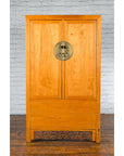 Chinese Qing Dynasty 19th Century Elmwood Cabinet with Carved Apron-2. Asian & Chinese Furniture, Art, Antiques, Vintage Home Décor for sale at FEA Home