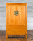 Chinese Qing Dynasty 19th Century Elmwood Cabinet with Carved Apron-4. Asian & Chinese Furniture, Art, Antiques, Vintage Home Décor for sale at FEA Home