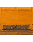 Chinese Qing Dynasty 19th Century Elmwood Cabinet with Carved Apron-7. Asian & Chinese Furniture, Art, Antiques, Vintage Home Décor for sale at FEA Home