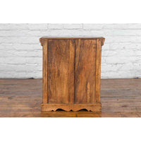Small Rustic Indian Vintage Sheesham Wood Single Cabinet with Iron Hardware