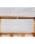 Chinese Qing Dynasty Elmwood Bookcase with Three Shelves and Pierced Cartouches-6. Asian & Chinese Furniture, Art, Antiques, Vintage Home Décor for sale at FEA Home