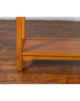 Chinese Qing Dynasty Elmwood Bookcase with Three Shelves and Pierced Cartouches-9. Asian & Chinese Furniture, Art, Antiques, Vintage Home Décor for sale at FEA Home