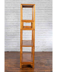 Chinese Qing Dynasty Elmwood Bookcase with Three Shelves and Pierced Cartouches-10. Asian & Chinese Furniture, Art, Antiques, Vintage Home Décor for sale at FEA Home