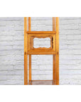 Chinese Qing Dynasty Elmwood Bookcase with Three Shelves and Pierced Cartouches-11. Asian & Chinese Furniture, Art, Antiques, Vintage Home Décor for sale at FEA Home