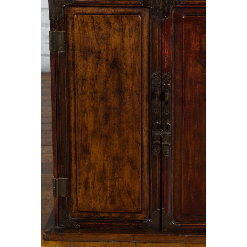 Chinese Qing Dynasty 19th Century Bedside Cabinet with Brass Ornaments-YN2664-11. Asian & Chinese Furniture, Art, Antiques, Vintage Home Décor for sale at FEA Home