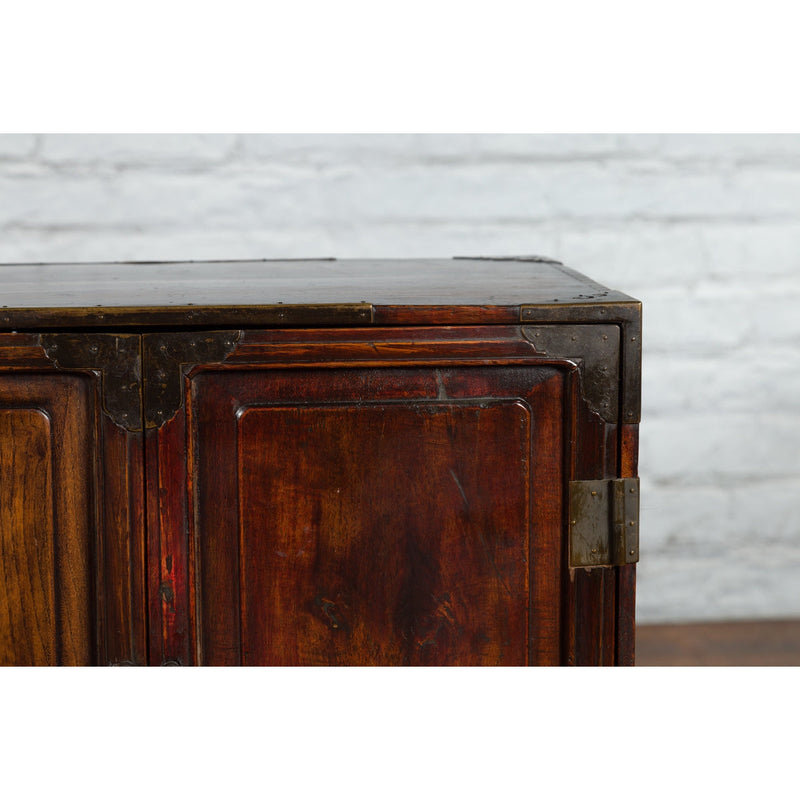 Chinese Qing Dynasty 19th Century Bedside Cabinet with Brass Ornaments-YN2664-8. Asian & Chinese Furniture, Art, Antiques, Vintage Home Décor for sale at FEA Home