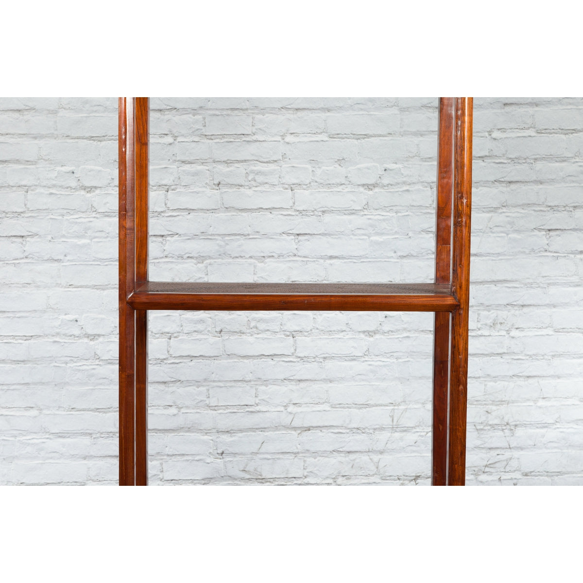Chinese Early 20th Century Wooden Bookcase with Woven Rattan Shelves and Apron-7. Asian &amp; Chinese Furniture, Art, Antiques, Vintage Home Décor for sale at FEA Home