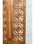 Chinese Early 20th Century Fretwork Four-Panel Screen with Geometric Motifs-12. Asian & Chinese Furniture, Art, Antiques, Vintage Home Décor for sale at FEA Home