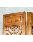 Chinese Early 20th Century Fretwork Four-Panel Screen with Geometric Motifs-14. Asian & Chinese Furniture, Art, Antiques, Vintage Home Décor for sale at FEA Home