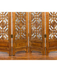 Chinese Early 20th Century Fretwork Four-Panel Screen with Geometric Motifs-7. Asian & Chinese Furniture, Art, Antiques, Vintage Home Décor for sale at FEA Home