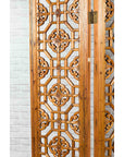 Chinese Early 20th Century Fretwork Four-Panel Screen with Geometric Motifs-9. Asian & Chinese Furniture, Art, Antiques, Vintage Home Décor for sale at FEA Home