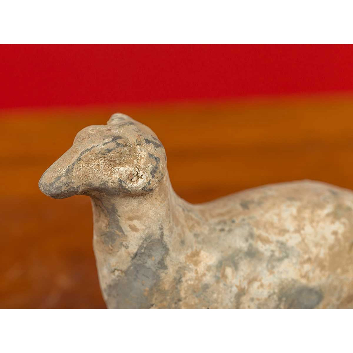 Small Chinese Han Dynasty Terracotta Sheep Mingqi, circa 202 BC-200 AD-13. Asian &amp; Chinese Furniture, Art, Antiques, Vintage Home Décor for sale at FEA Home