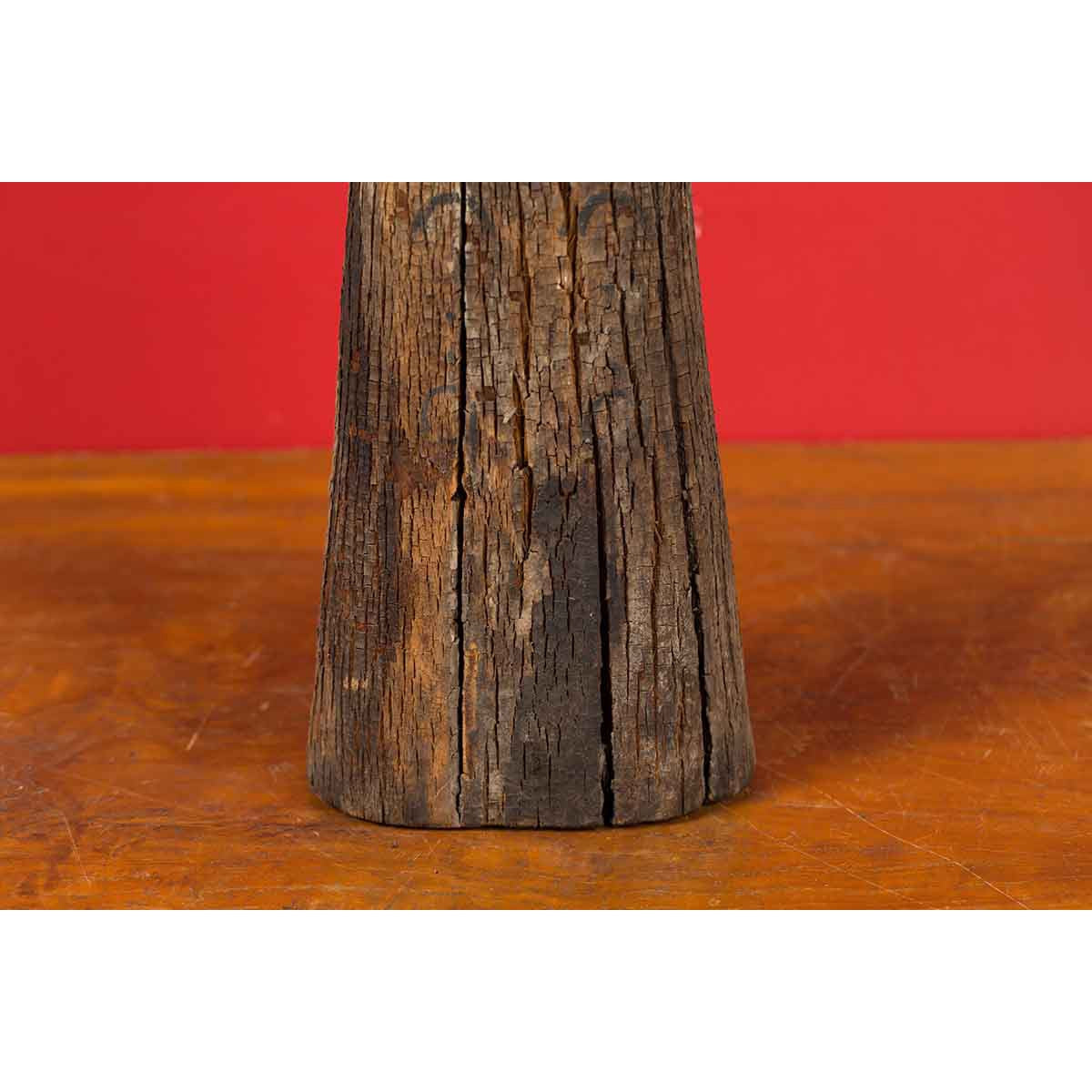 Chinese Han Dynasty Period Carved Wood Tomb Figure of a Priest, circa 200 BC-6. Asian &amp; Chinese Furniture, Art, Antiques, Vintage Home Décor for sale at FEA Home
